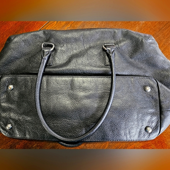 Michael Kors  Black Leather Weekender Shoulder/Crossbody/Duffle Bag 29x13x6 - Picture 4 of 11